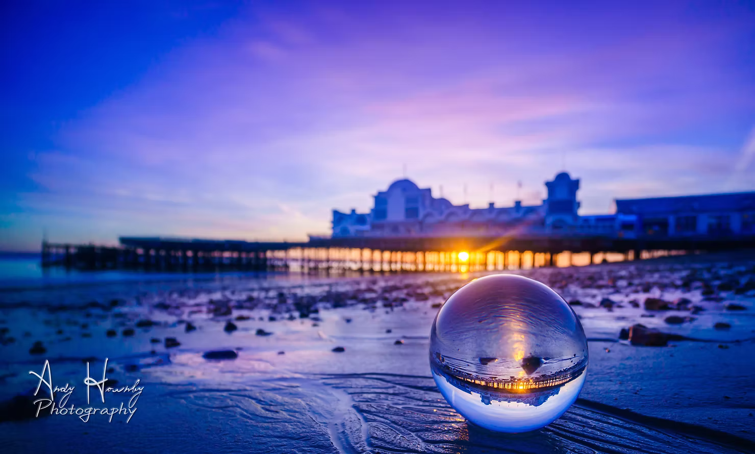 Glass Ball photography at South Parade Pier